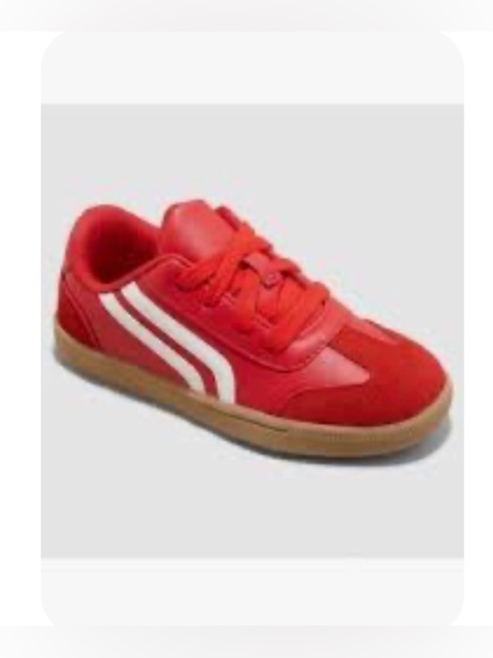 Cat & Jack Red Kids' Lace-Up Sneakers with White Stripe